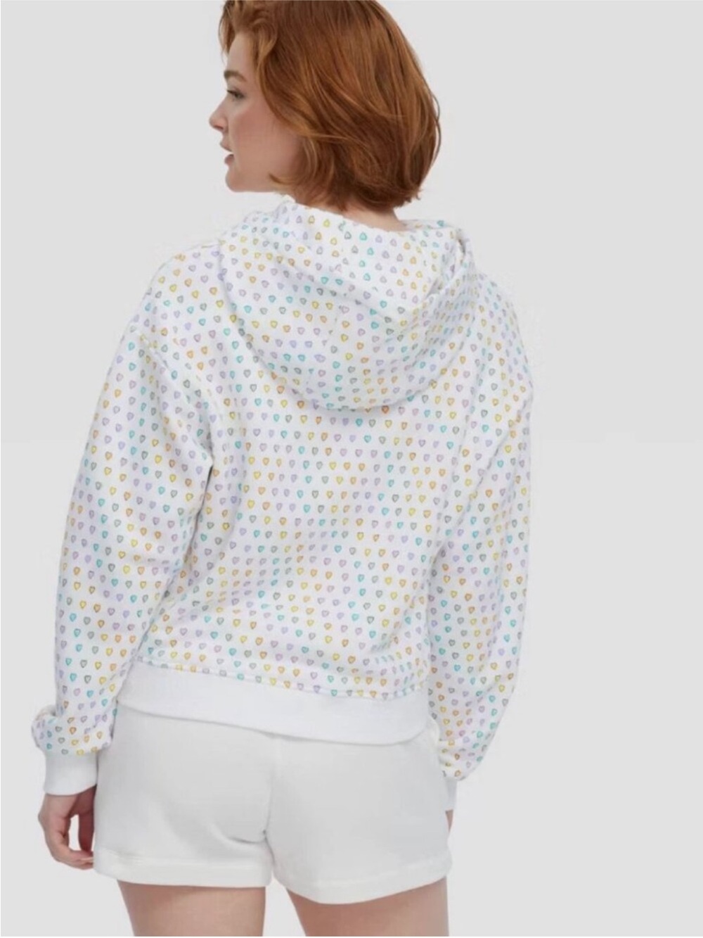 Roller Rabbit x Target White Hoodie with Multicolor Heart Print NWT Size medium - Picture 4 of 9